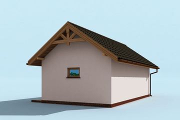  Projekt garażu G8 szkielet drewniany (SLN2183) - projekt garażu parterowego - Zdjęcie 2