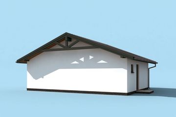  Projekt budynku gospodarczego G3 szkielet drewniany budynek gospodarczy (SLN2188) - projekt budynku parterowego - Zdjęcie 2