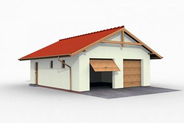  Projekt budynku gospodarczego G1A szkielet drewniany budynek gospodarczy (SLN2191) - projekt budynku parterowego - Zdjęcie 2