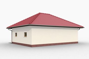  Projekt garażu G33 Szkielet drewniany (SLN2202) - projekt garażu parterowego - Zdjęcie 2