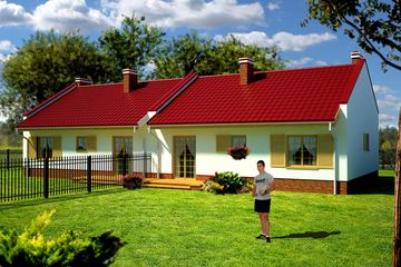  Projekt domu Bliźniak Kwiat Paproci 74B (KRN1030) - projekt domu parterowego - Zdjęcie 2