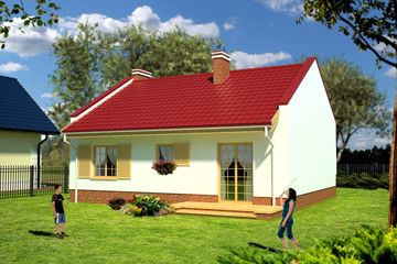  Projekt domu Kwiat Paproci 74 (KRN1031) - projekt domu parterowego - Zdjęcie 2