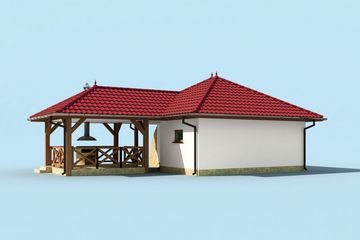  Projekt garażu G24 Szkielet drewniany (SLN2204) - projekt garażu parterowego - Zdjęcie 2