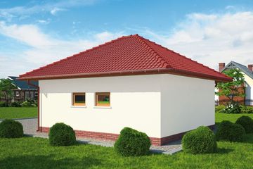  Projekt garażu G32 Szkielet drewniany (SLN2206) - projekt garażu parterowego - Zdjęcie 2