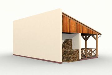  Projekt garażu G40 Szkielet drewniany (SLN2210) - projekt garażu parterowego - Zdjęcie 2