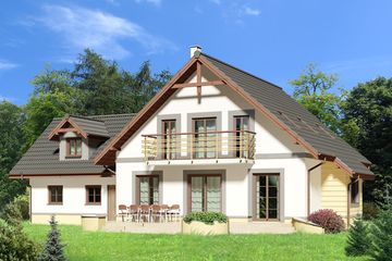  Projekt domu Metis III (WOE1010) - projekt domu parterowego z poddaszem - Zdjęcie 2