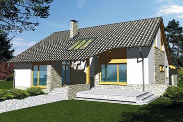  Projekt domu A09 (WRI1005) - projekt domu parterowego z poddaszem - Zdjęcie 2