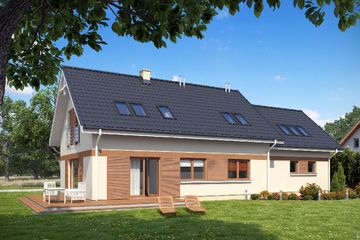  Projekt domu TK8GL2 (WAK1040) - projekt domu parterowego z poddaszem - Zdjęcie 2