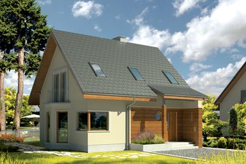  Projekt domu Kim (wersja C) (WRC1876) - projekt domu parterowego z poddaszem - Zdjęcie 2