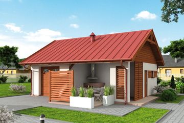  Projekt budynku gospodarczego G322 budynek gospodarczy (SLN2221) - projekt budynku parterowego - Zdjęcie 2