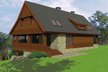  Projekt domu A024 "sudecki" (WRI1011) - projekt domu parterowego z poddaszem - Zdjęcie 2