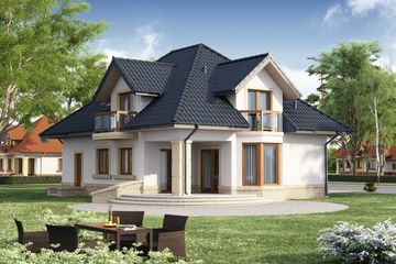  Projekt domu Aureliusz (WRW1073) - projekt domu parterowego z poddaszem - Zdjęcie 2