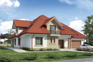  Projekt domu Berenike (WRW1074) - projekt domu parterowego z poddaszem - Zdjęcie 2