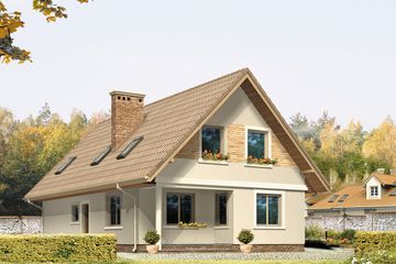  Projekt domu Lupus 2 (BSA1397) - projekt domu parterowego z poddaszem - Zdjęcie 2