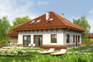  Projekt domu Ala G1 (WRC1703) - projekt domu parterowego z poddaszem - Zdjęcie 2