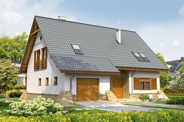  Projekt domu Anastazja G1 (WRC1704) - projekt domu parterowego z poddaszem - Zdjęcie 2