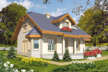  Projekt domu Bianka G1 (WRC1708) - projekt domu parterowego z poddaszem - Zdjęcie 2