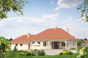  Projekt domu Zośka 4 (BSA1404) - projekt domu parterowego - Zdjęcie 2