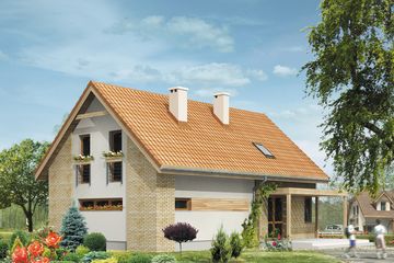  Projekt domu Magnolia 2 (BSA1406) - projekt domu parterowego z poddaszem - Zdjęcie 2