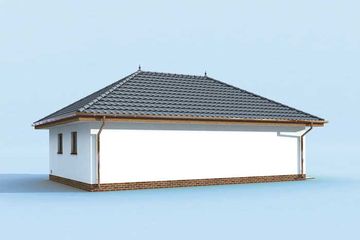  Projekt garażu G195 garaż dwustanowiskowy z pomieszczeniami gospodarczymi (SLN1292) - projekt garażu parterowego - Zdjęcie 2