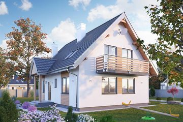  Projekt domu Sambor Rex (1216) (KRD2180) - projekt domu parterowego z poddaszem - Zdjęcie 2