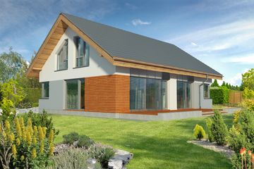  Projekt domu Pireus Pasywny 3 LDP03 (WOB1544) - projekt domu parterowego z poddaszem - Zdjęcie 2