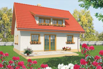 Projekt domu Calineczka (WRC1712) - projekt domu parterowego z poddaszem - Zdjęcie 2
