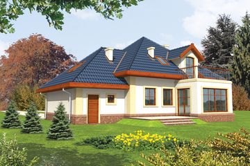  Projekt domu Dana G1 (WRC1719) - projekt domu parterowego z poddaszem - Zdjęcie 2