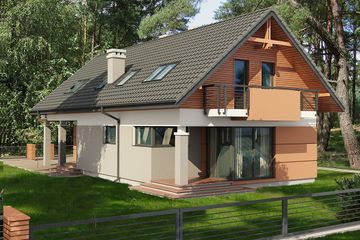  Projekt domu Szach 2G (BSB1071) - projekt domu parterowego z poddaszem - Zdjęcie 2