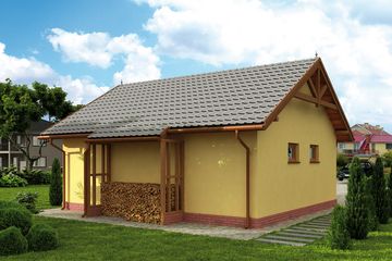  Projekt garażu G68 garaż dwustanowiskowy (SLN1161) - projekt garażu parterowego - Zdjęcie 2