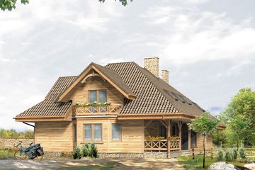  Projekt domu Modrzew dr-S (BSA1411) - projekt domu parterowego z poddaszem - Zdjęcie 2