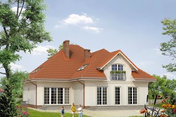  Projekt domu Lawa (BSA1413) - projekt domu parterowego z poddaszem - Zdjęcie 2