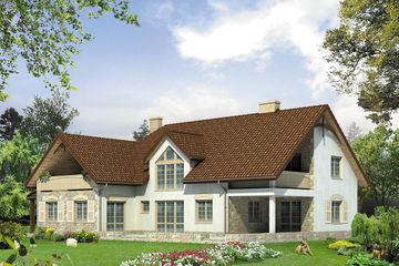  Projekt domu Kasztan (BSA1418) - projekt domu parterowego z poddaszem - Zdjęcie 2