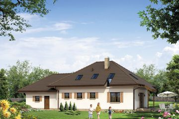  Projekt domu Koral 3 (BSA1421) - projekt domu parterowego z poddaszem - Zdjęcie 2