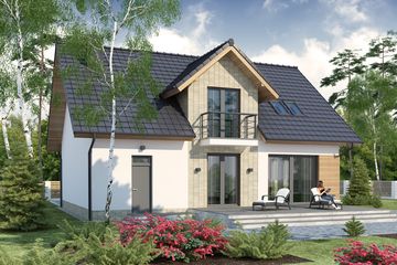  Projekt domu Heweliusz PS (WRW1199) - projekt domu parterowego z poddaszem - Zdjęcie 2