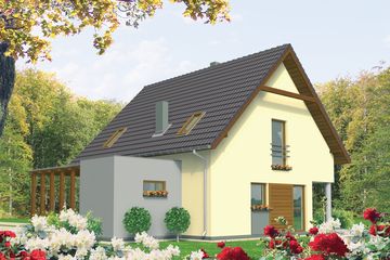 Projekt domu Erna (z wiatą) (WRC1728) - projekt domu parterowego z poddaszem - Zdjęcie 2