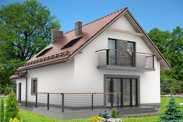  Projekt domu HG-E2G (KRM1044) - projekt domu parterowego z poddaszem - Zdjęcie 2