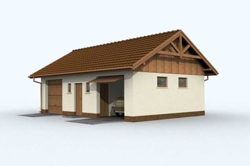 Projekt garażu G76 (SLN1169) - projekt garażu parterowego - Zdjęcie 2