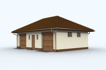  Projekt garażu G77 (SLN1170) - projekt garażu parterowego - Zdjęcie 2