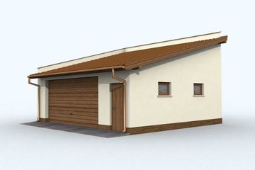  Projekt garażu G80 garaż dwustanowiskowy (SLN1173) - projekt garażu parterowego - Zdjęcie 2