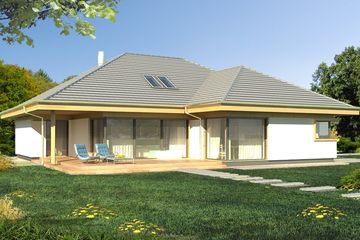  Projekt domu Dobra Myśl B2G (WRD1800) - projekt domu parterowego - Zdjęcie 1