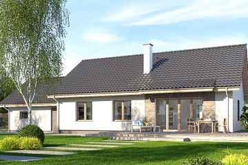  Projekt domu Gienia F PS (WRD1803) - projekt domu parterowego z poddaszem - Zdjęcie 2