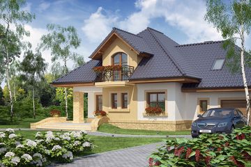  Projekt domu Solon (WRW1125) - projekt domu parterowego z poddaszem - Zdjęcie 2