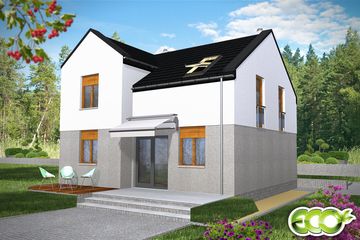  Projekt domu Remek II bez garażu [B] (WRF1461) - projekt domu parterowego z poddaszem - Zdjęcie 2