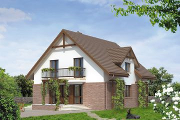  Projekt domu Kos (BSA1423) - projekt domu parterowego z poddaszem - Zdjęcie 2