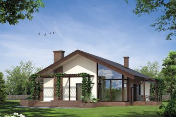  Projekt domu Lara 3 (BSA1428) - projekt domu parterowego z poddaszem - Zdjęcie 2