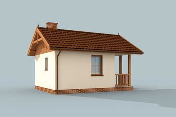  Projekt domu letniskowego Amadora dom letniskowy na zgłoszenie do 35m2 (SLN1332) - projekt domu letniskowego parterowego - Zdjęcie 2