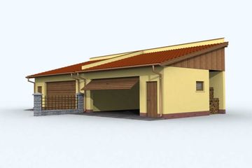  Projekt garażu G88 bliźniak (jeden segment), projekty garaży (SLN1181) - projekt garażu parterowego - Zdjęcie 3