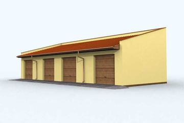  Projekt garażu G92 garaż czterostanowiskowy (SLN1185) - projekt garażu parterowego - Zdjęcie 2