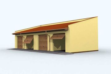  Projekt garażu G94 garaż czterostanowiskowy (SLN1187) - projekt garażu parterowego - Zdjęcie 2